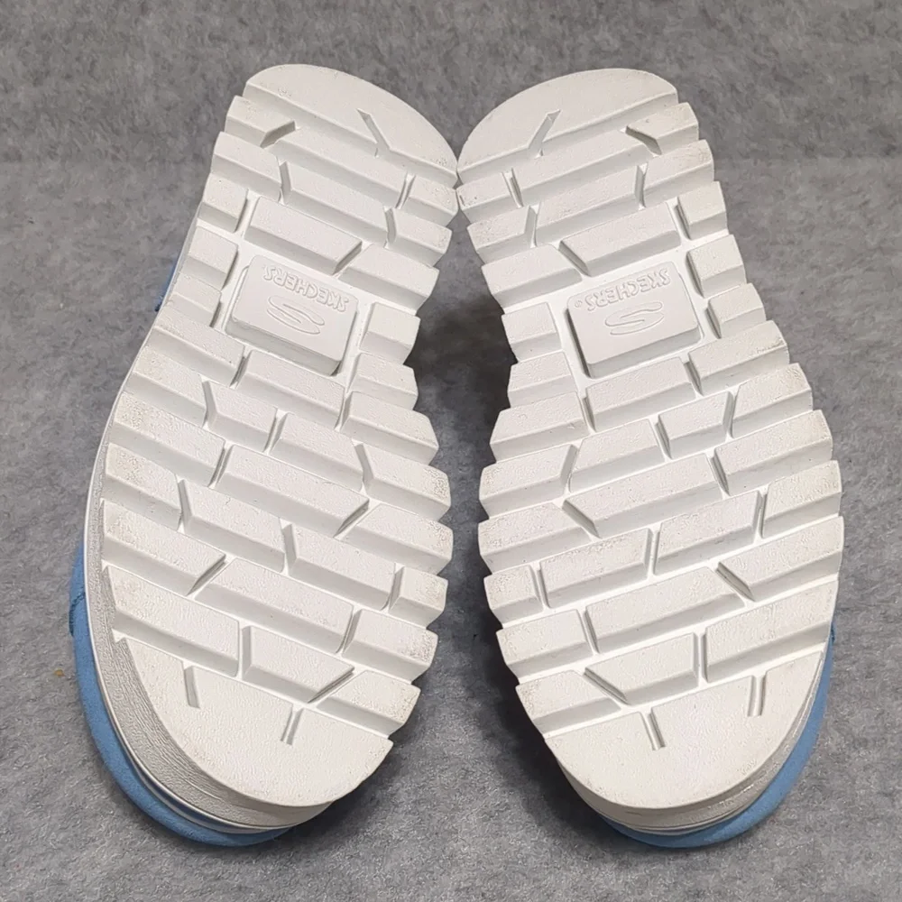 Vintage Sketchers Baby Blue Suede Platform Women's Shoes Size 5.5